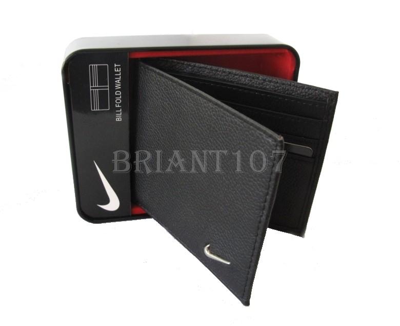 NEW Authentic Mens NIKE GOLF Wallet Passcase Leather Black + Gift Box $45.00 | eBay
